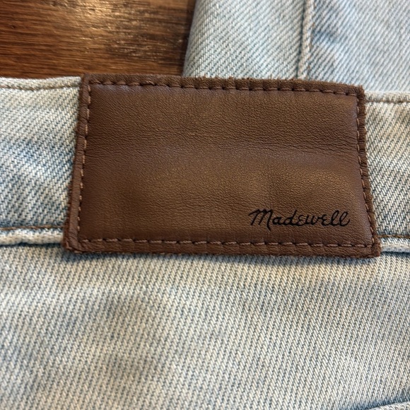 Madewell mid rise classic straight Light Wash Denim Jeans distressed size 25 - Picture 11 of 16